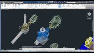 Biblioteca em 3 D para Autocad motores bombas e compressor [upl. by Aerdno65]