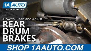 How to Clean and Adjust Rear Drum Brakes [upl. by Eciryt]