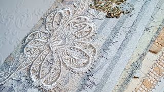 Making a Vintage Style Christmas Journal Part 3  ft Lavish Laces [upl. by Naerda987]