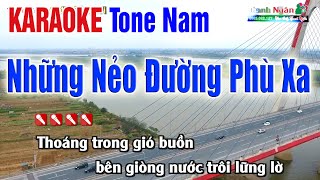 Những Nẻo Đường Phù Xa Karaoke Tone Nam  KARAOKE Nhạc Sống Thanh Ngân [upl. by Digirb]