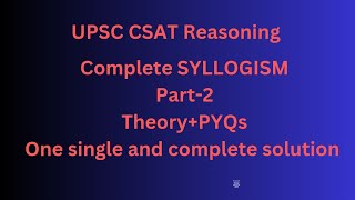 Syllogism part2 TheoryPyqs 2024 [upl. by Chuipek]