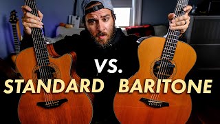 Baritone Guitar Vs Standard Guitar  Why You Need a Baritone Acoustic Guitar [upl. by Illa574]