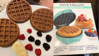 Reseña de la maquina de Nostalgia MyMini Waffle Maker [upl. by Eidac]