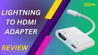 Lightning to HDMI Adapter  Apple MFi Certified  Plug amp Play 1080P Screen Converter Review [upl. by Ardnasak]