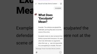 What Does quotExculpatequot Mean [upl. by Sheline]