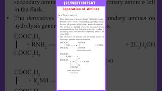 By Hoffmann method  Separation of Amines  JEE  NEET  BITSAT [upl. by Rahmann908]