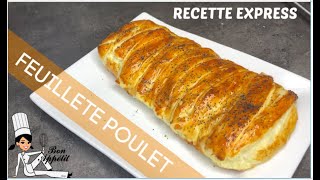 Feuilleté au poulet  RECETTE EXPRESS [upl. by Mareld151]