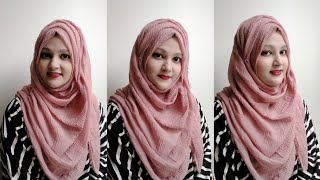 Everyday Formal Hijab Style with crinkle Hijab 2020Step by Step Tahmina Shova❤ [upl. by Nisaj]