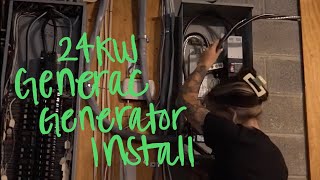 24kw generac generator install [upl. by Lerret]