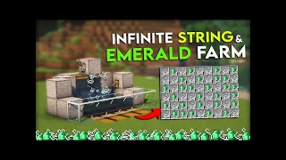 Minecraft Easy Emerald amp String farm for Java  Minecraft emerald farm [upl. by Ilehs]