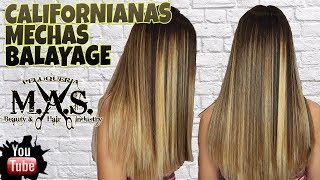 Mechas Californianas 2018 tipo Mechas Balayage Hair Tutorial Blond Balayage Highlights [upl. by Inavoig]