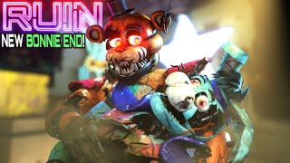 NEW FNAF Ruin END BONNIE DIES as FREDDY says GOODBYE All NEW Ends in Security Breach [upl. by Blunt]