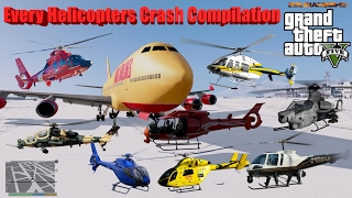 GTA V Every Helicopters Crash and Fail Compilation 60FPS [upl. by Dru]