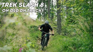 TREK SLASH 8 on a old downhill track in Sweden [upl. by Allegna]