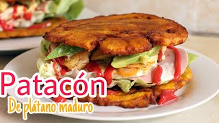 CÓMO HACER PATACÓN DE PLÁTANO MADURO FÁCIL Y RÁPIDO CON POCO INGREDIENTES [upl. by Gazzo26]