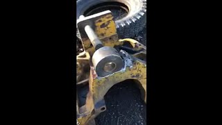 John Deere 1010 Loader Repair with Muggy Weld 77 Cast Iron Welding Rods [upl. by Ranchod]