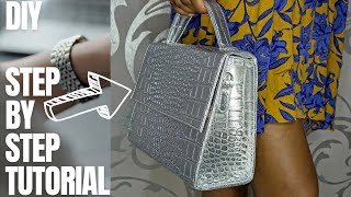 ⭐FASHION LEATHER HANDBAG DIY PROJECT Part 1  MOST REQUESTED BAG DESIGN 🔥 KhemBuzz [upl. by Luthanen76]