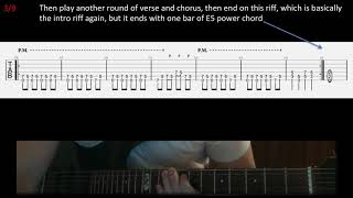 Metallica The Four Horsemen tab and rhythm guitar lesson [upl. by Niarda]