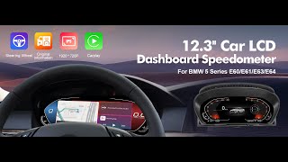 Installation Guide  BMW 5 Series E60 E61 E63 E64 Digital LCD Speedometer Dashboard [upl. by Nhguavaj388]