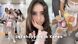 cafehopping in korea 🇰🇷 family time Korean food amp desserts aesthetic cafes athome spa w AMIRO💗 [upl. by Oigile]