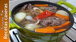 CALDO de Huesos de Res Receta casera muy fácil Cómo hacer Caldo [upl. by Sivet]