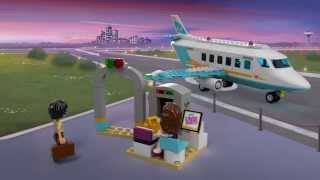 Lego Friends  41100  Heartlake Private Jet  3D Review [upl. by Ecargyram961]