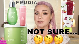 FRUDIA BRAND REVIEW GREEN GRAPE SERUM PEELING PADS POMEGRANATE CREAM IN MIST  MY MOCHI CLEANSER [upl. by Iram497]