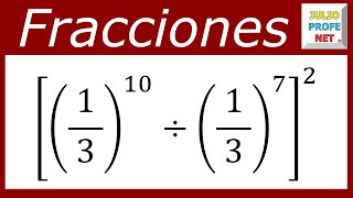 POTENCIACIÓN CON FRACCIONES  Ejercicio 1 [upl. by Esdnyl]