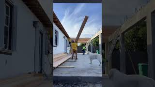 Montando el techo de la terraza🇺🇸💰 construction casa [upl. by Kenti]