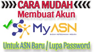 Cara mudah membuat akun Myasn asn pppk pns [upl. by Arral732]