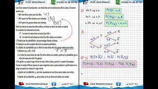 07  Probabilités Conditionnelle Correction Exercice Bac Math  Science  Technique  Info  Eco [upl. by Zetnahs473]