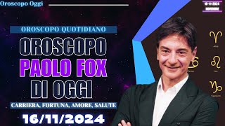 Oroscopo di Paolo Fox Amore e Relazioni il 16 Novembre 2024 [upl. by Livvyy]