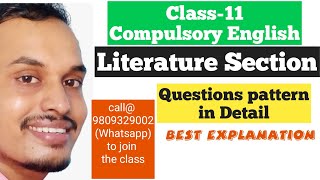 class 11 English Literature Section in detail by Shyam Sir [upl. by Bogart121]