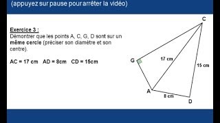 triangle rectangle et cercle circonscrit 3 4ème [upl. by Moreta]