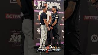 Galal Yafai SIZES UP Tommy Frank in FACE OFF at Press Conference [upl. by Ahtenek59]