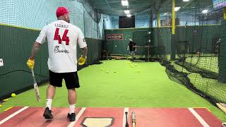 Cutting a softball slowpitch softball cutit swing cagework demarini hardwork offseason [upl. by Ydnak]