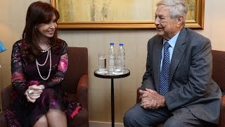 22 de SEP Crisina Fernández se reunió con el economista George Soros [upl. by Harrington]