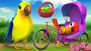 Chitti Chilakamma చిట్టి చిలకమ్మా  Parrots 3D Animation Children Telugu Rhymes  Telugu Parrot Song [upl. by Kcinom]