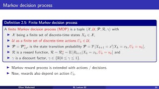 Markov Decision Processes Lecture 02 Summer 2023 [upl. by Eiramalegna]