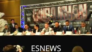 Amir Khan vs Canleo Alvarez FULL Press Conference  LONDON esnews boxing [upl. by Davey]