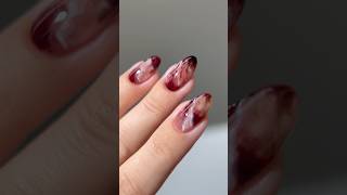 🤎🍂 chocolatey fall marble 🍪 nails nailart naildesign nailspolish [upl. by Prisca]