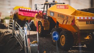 Massive RC Construction Action Excavators Trucks and Dozer [upl. by Llertnor458]