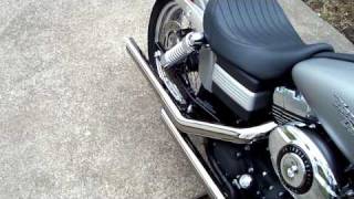 Harley Davidson Street Bob Black Chrome Exhaust [upl. by Boote]