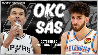 Oklahoma City Thunder vs San Antonio Spurs Full Game Highlights  Oct 30  2025 NBA Season [upl. by Yemrots]