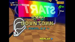 Super Monkey Ball Deluxe  Monkey Race DX Version 1  Sky Downtown Circuit 1 Laps Speedrun [upl. by Alin]