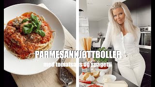 PARMESANKJØTTBOLLER med tomatsaus og spagetti [upl. by Elinore27]