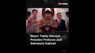 Mayor Teddy Ditunjuk Presiden Prabowo Jadi Sekretaris Kabinet prabowo mayorteddy beritasatu [upl. by Siraval]