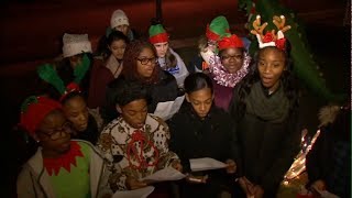 Carolers raise money for Linden holiday toy drive [upl. by Elrem]