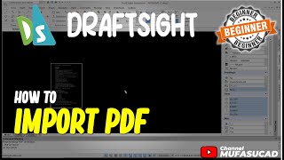 Draftsight How To Import PDF [upl. by Ilarrold55]