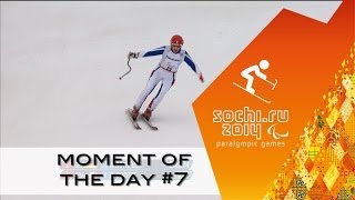 Day 7  Alpine skiing moment of the day  Sochi 2014 Paralympic Winter Games [upl. by Seidnac]